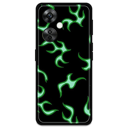 Green Flames - Armor Case For OnePlus Models OnePlus Nord CE 3 lite