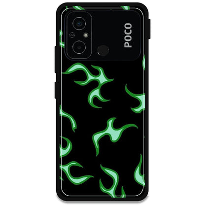 Green Flames - Armor Case For Poco Models Poco C55