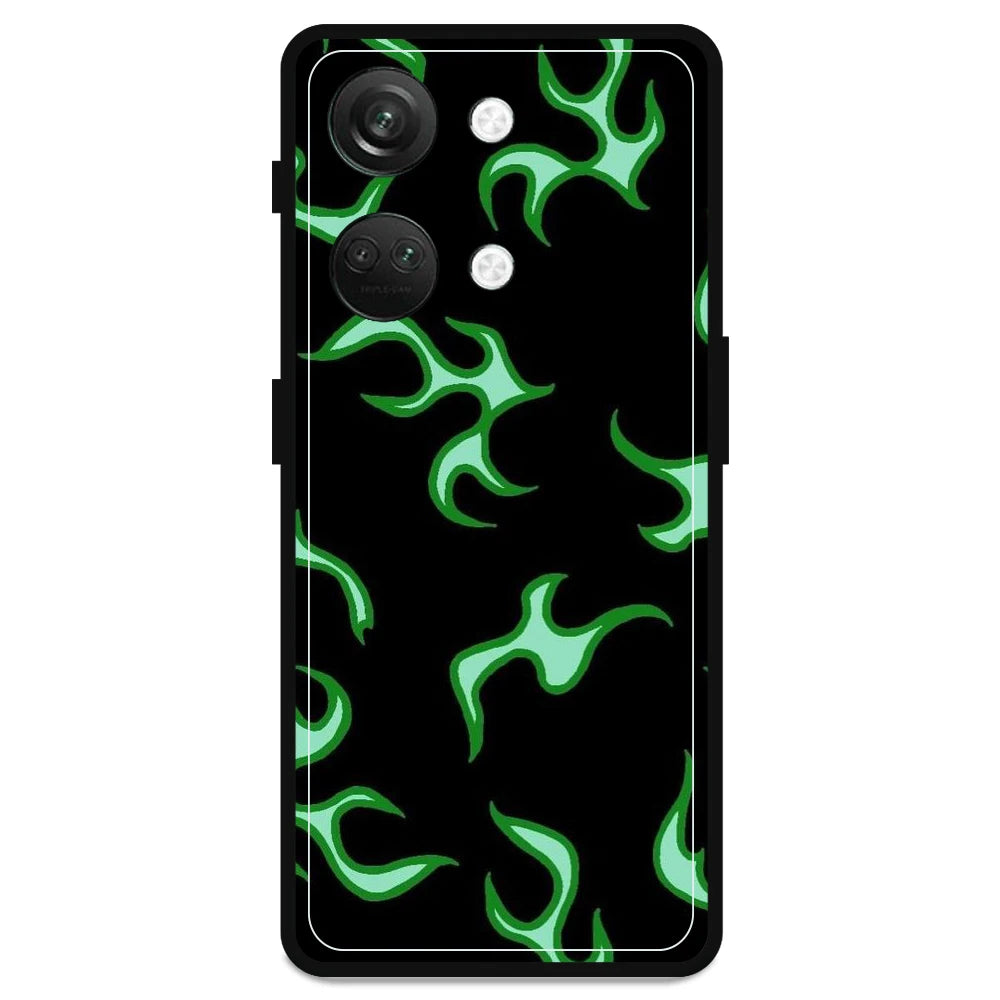 Green Flames - Armor Case For OnePlus Models OnePlus Nord 3