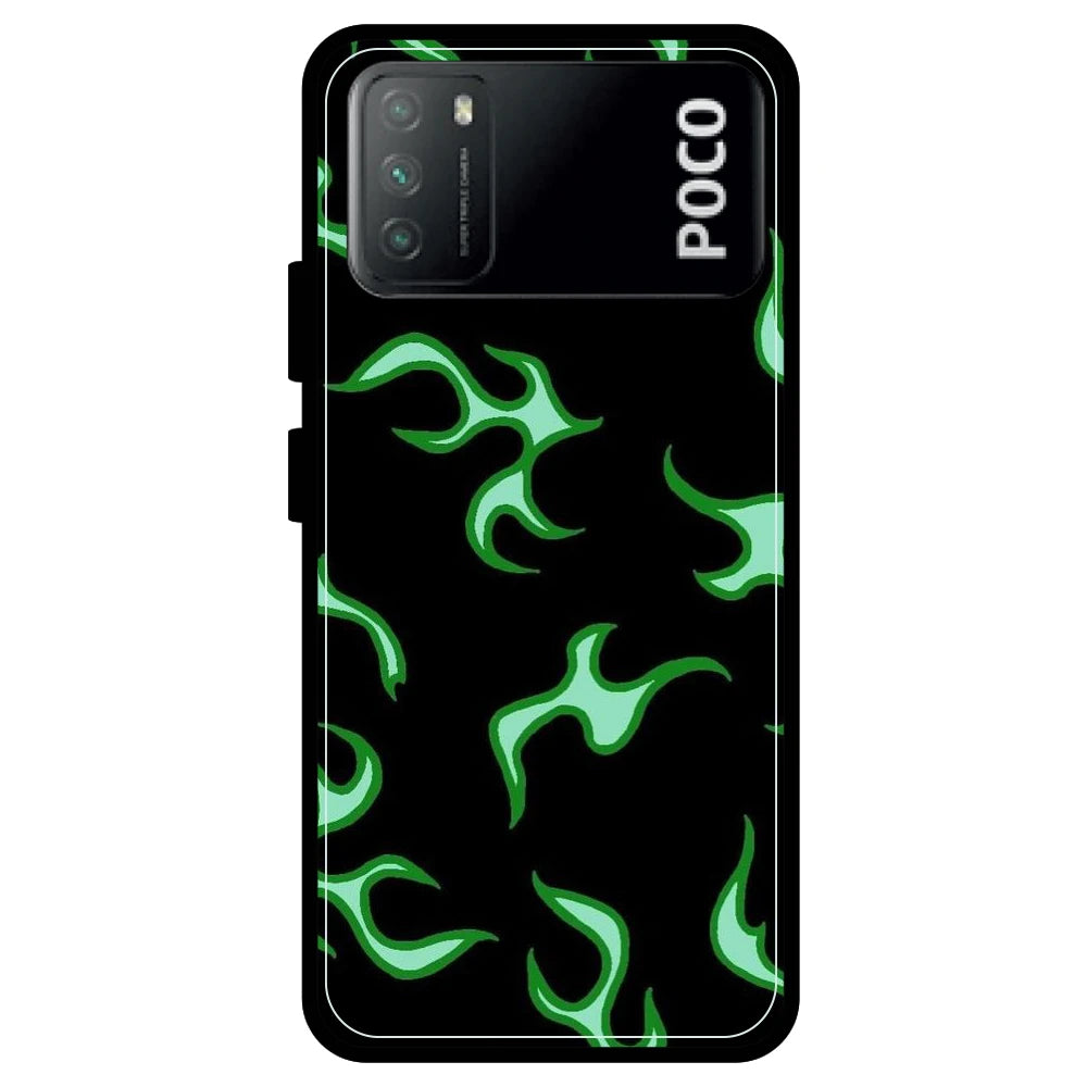 Green Flames - Armor Case For Poco Models Poco M3