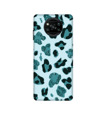 Blue Leopard Glitter Print - Hard Cases For Poco Models