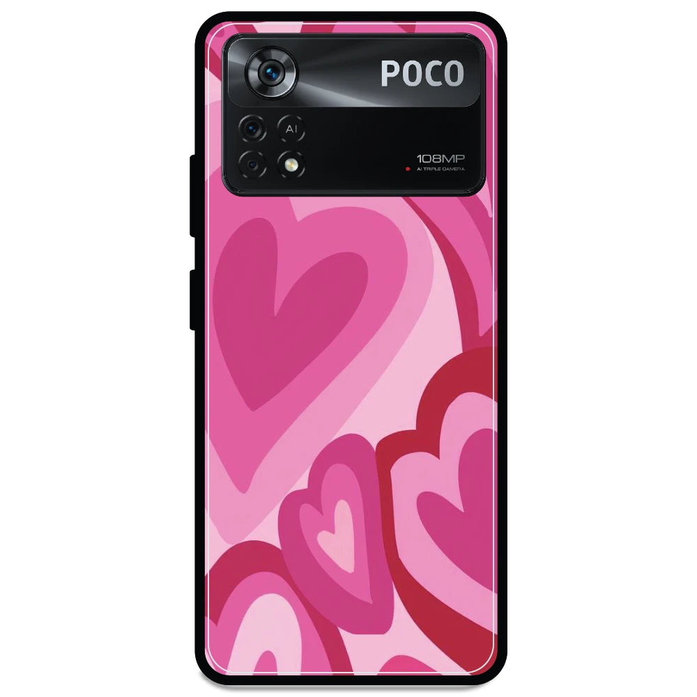 Pink Mini Hearts - Armor Case For Poco Models Poco X4 Pro 5G