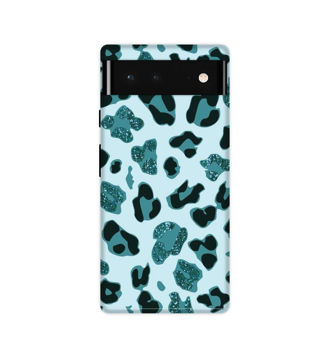 Blue Leopard Glitter Print - Hard Cases For Google Models