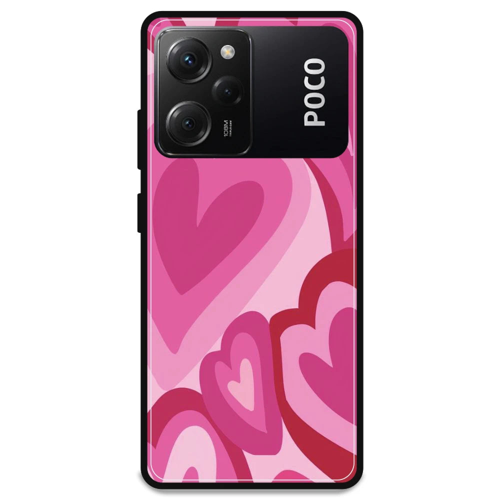 Pink Mini Hearts - Armor Case For Poco Models Poco X5 Pro 5G