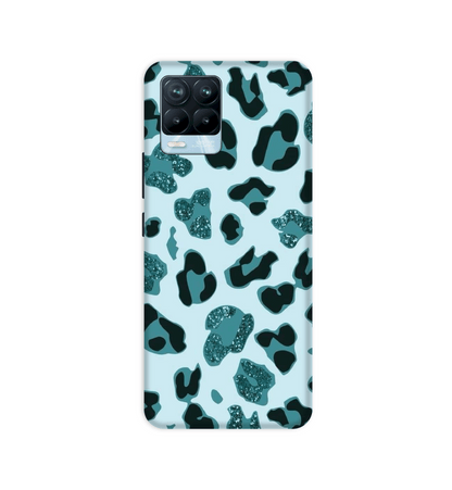 Blue Leopard Glitter Print - Hard Cases For Realme Models