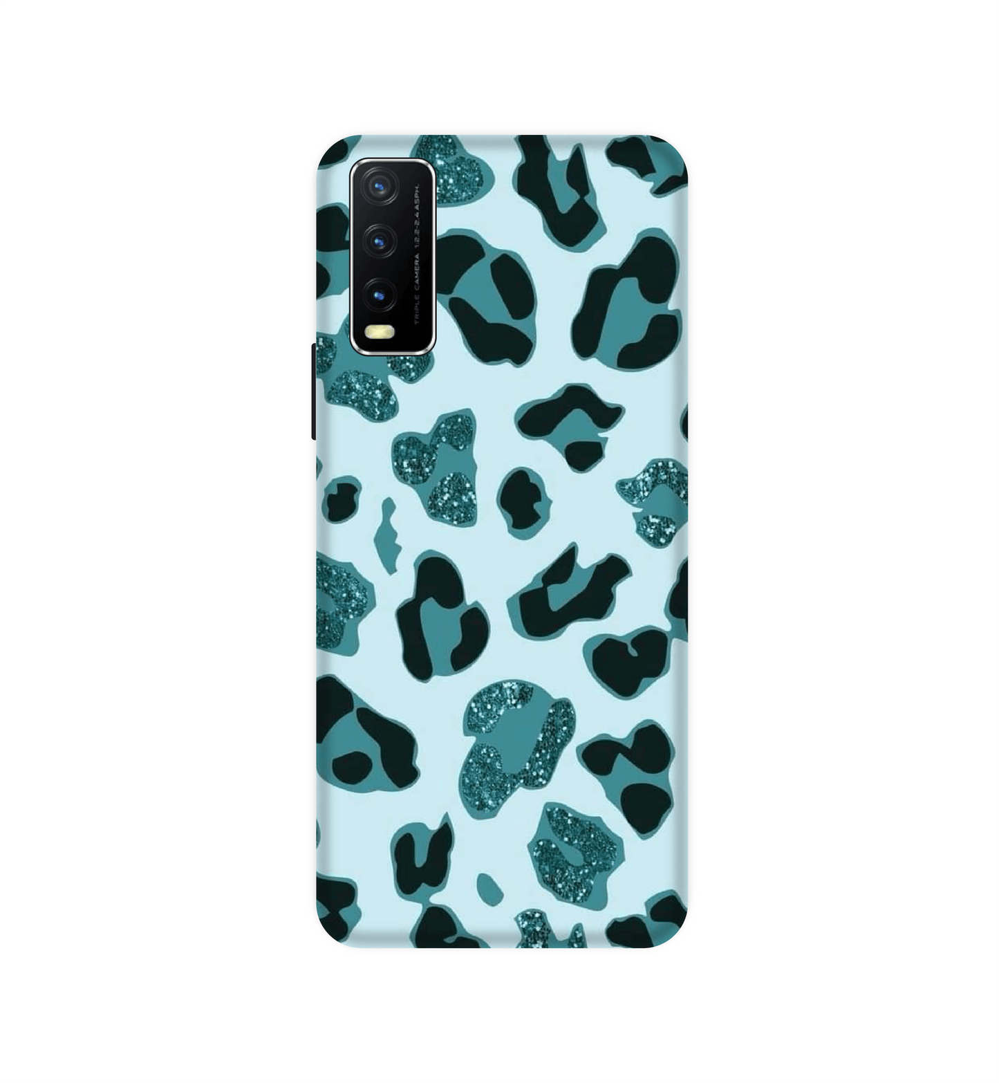 Blue Leopard Glitter Print - Hard Cases For Vivo Models