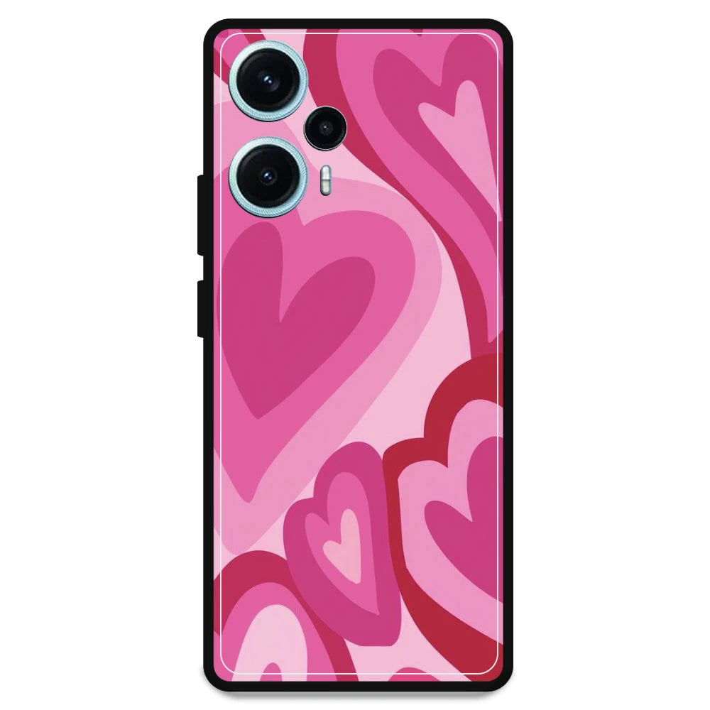 Pink Mini Hearts - Armor Case For Poco Models Poco F5 5G