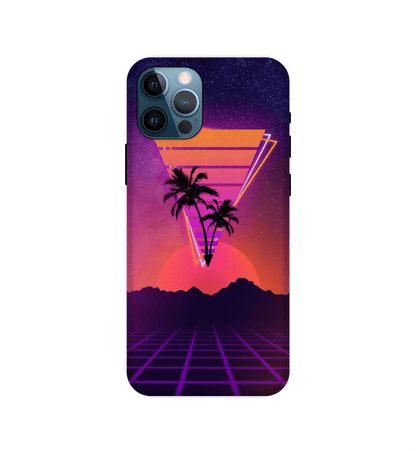 Sunset Grid Synthwave - Hard Cases For Apple iPhone Models