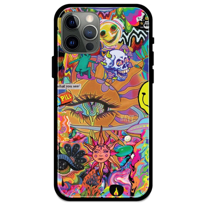 Trippy Collage - Armor Case For Apple iPhone Models 12 Pro