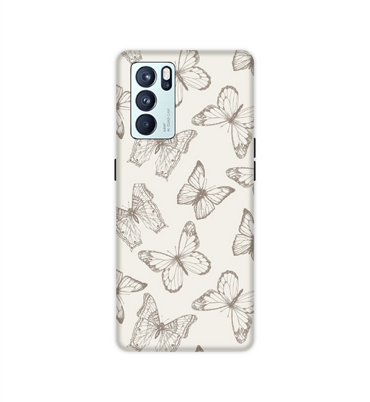 White Butterflies - Hard Cases For Oppo Models