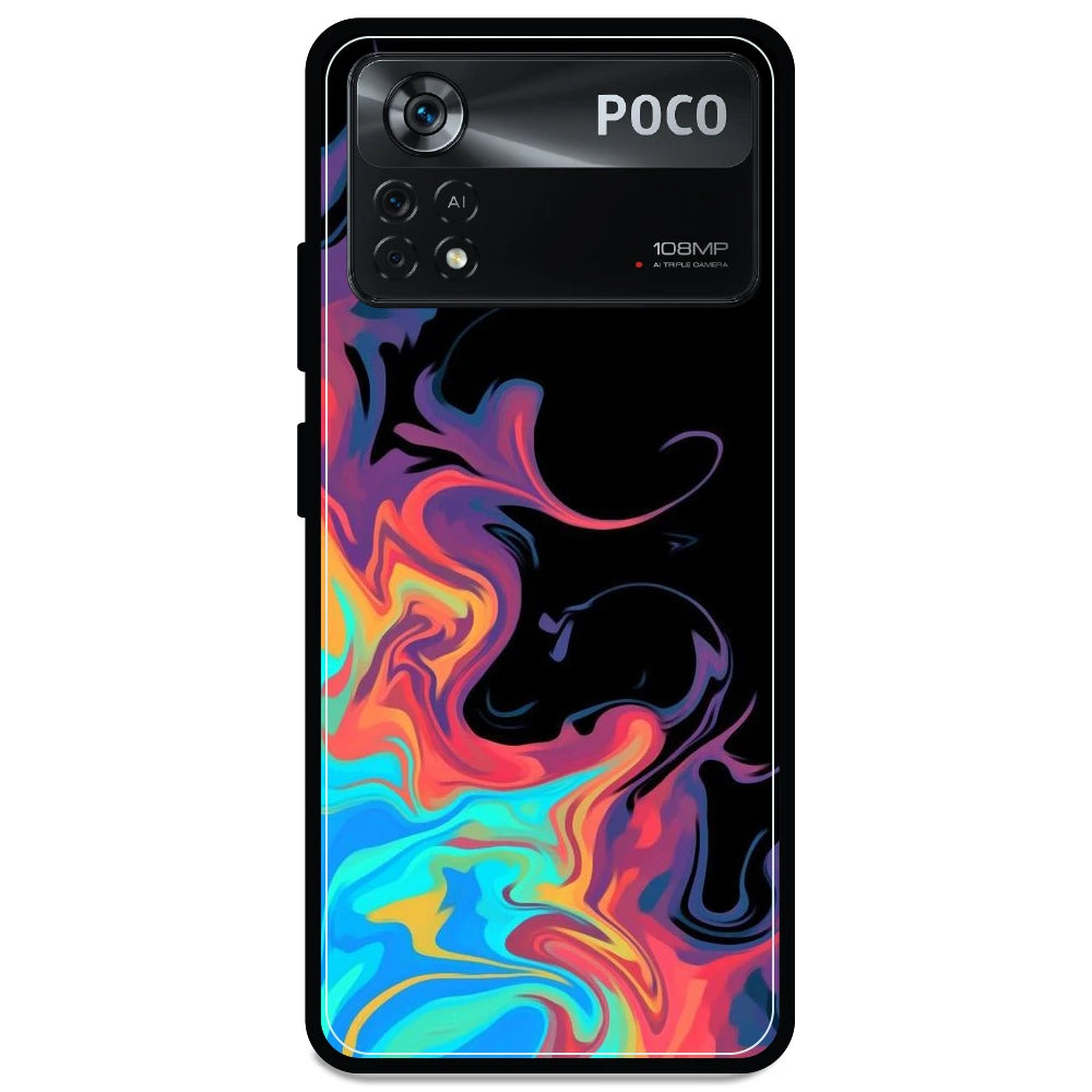 Rainbow Watermarble - Armor Case For Poco Models Poco X4 Pro 5G