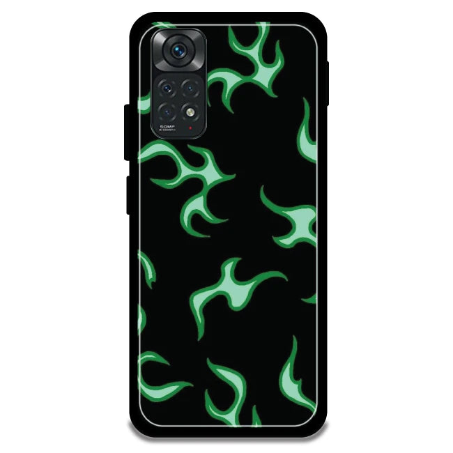 Green Flames  - Armor Case For Redmi Models 11 4g