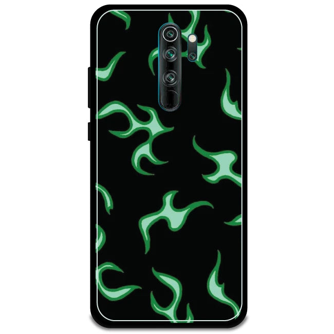 Green Flames  - Armor Case For Redmi Models 8 Pro