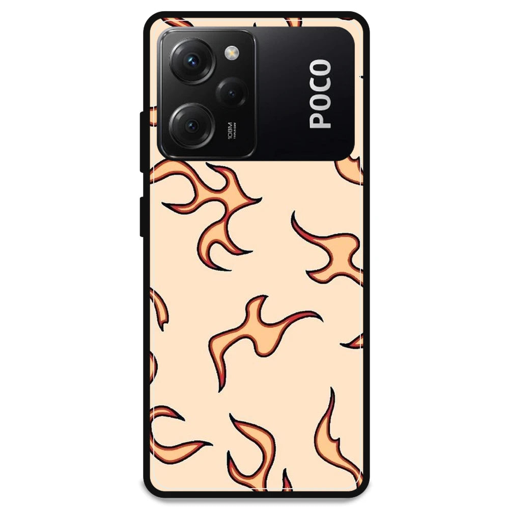 Yellow Flames - Armor Case For Poco Models Poco X5 Pro 5G