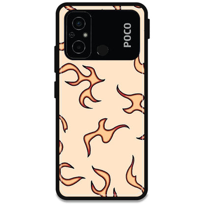 Yellow Flames - Armor Case For Poco Models Poco C55