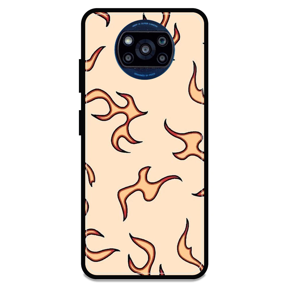 Yellow Flames - Armor Case For Poco Models Poco X3 Pro