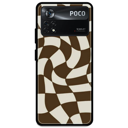 Brown Checks - Armor Case For Poco Models Poco X4 Pro 5G