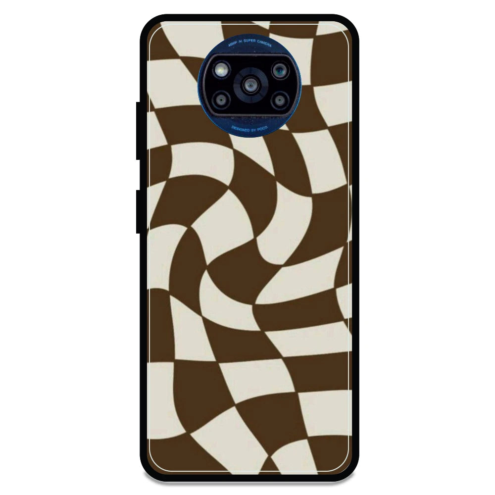 Brown Checks - Armor Case For Poco Models Poco X3 Pro