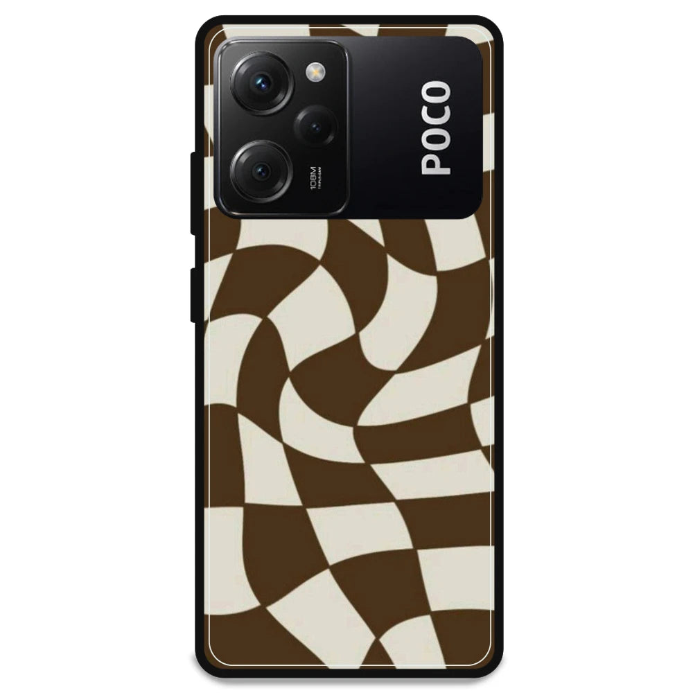 Brown Checks - Armor Case For Poco Models Poco X5 Pro 5G