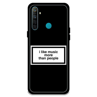 'I Like Music More Than People' - Armor Case For Realme Models Realme 5i