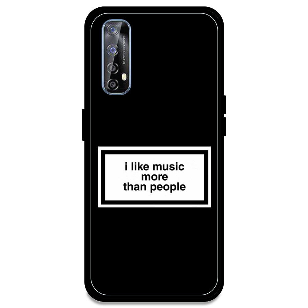 'I Like Music More Than People' - Armor Case For Realme Models Realme 7