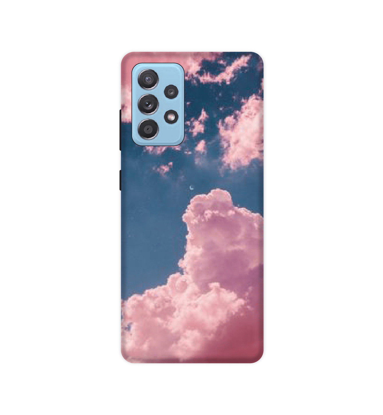 Pink Clouds With Blue Background - Hard Case For Samsung Models