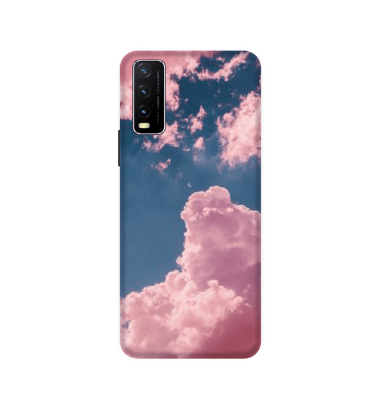 Pink Clouds With Blue Background - Hard Cases For Vivo Models