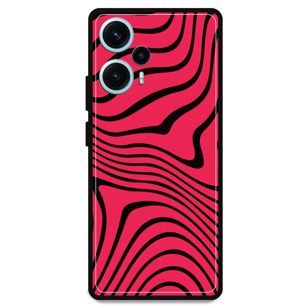 Pink Waves - Armor Case For Poco Models Poco F5 5G