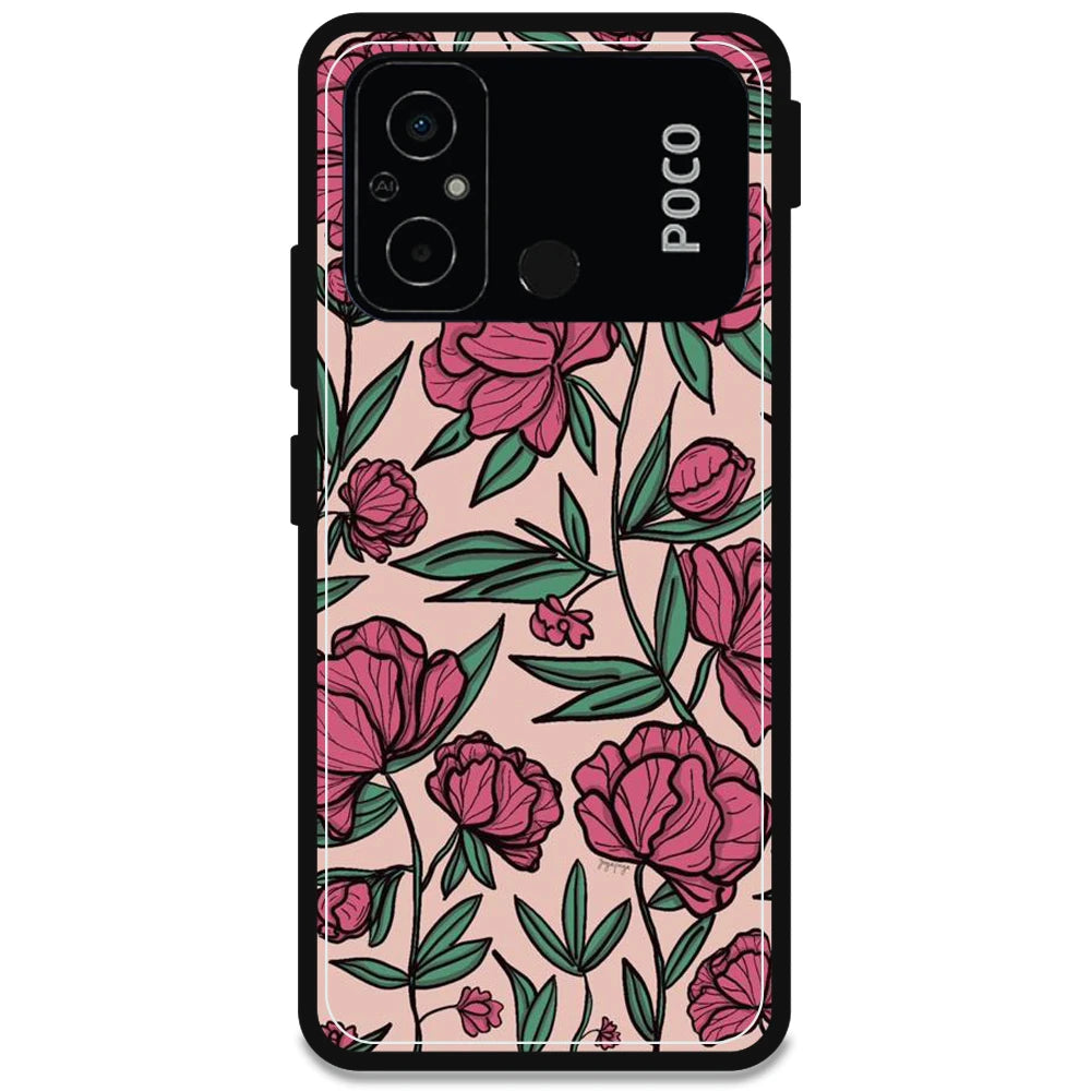 Pink Roses - Armor Case For Poco Models Poco C55