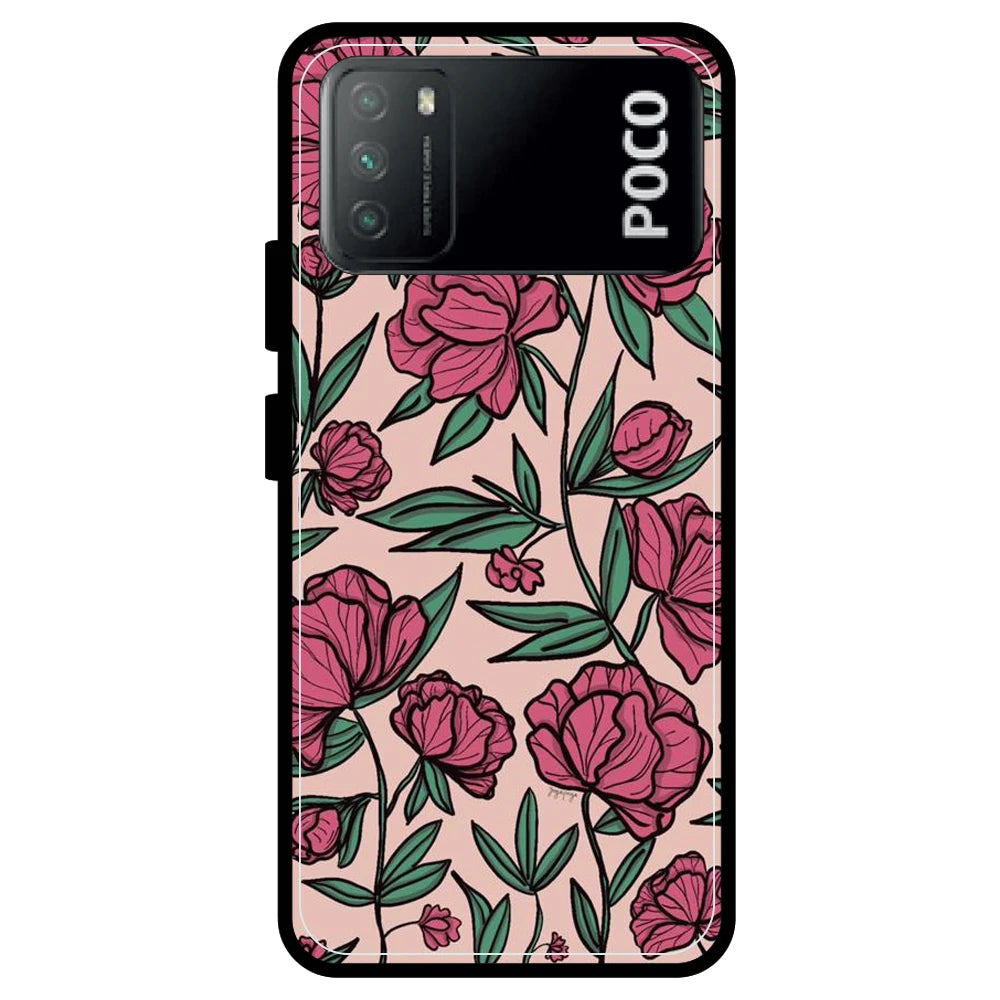 Pink Roses - Armor Case For Poco Models Poco M3