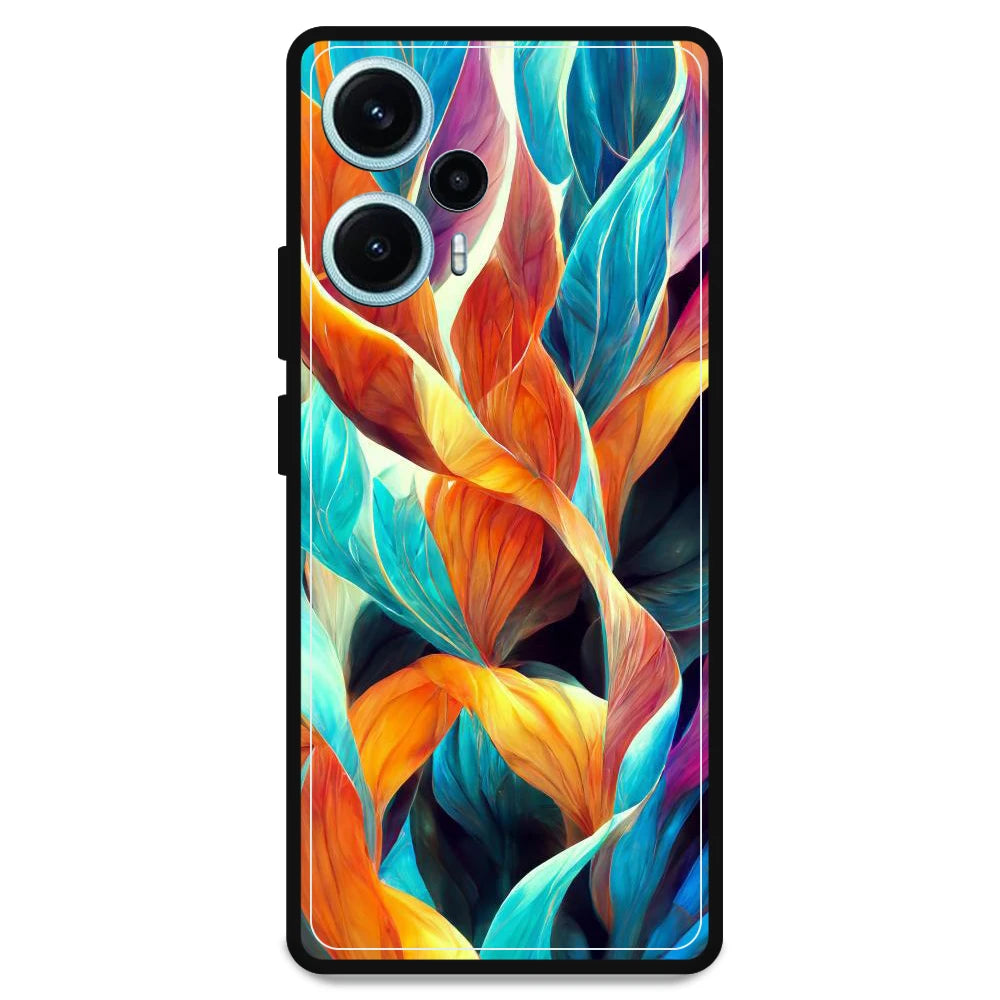 Leaves Abstract Art - Armor Case For Poco Models Poco F5 5G