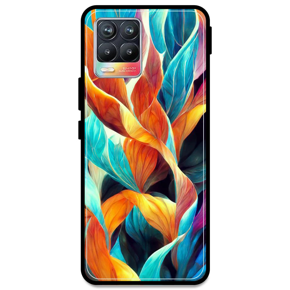 Leaves Abstract Art - Armor Case For Realme Models Realme 8 4G