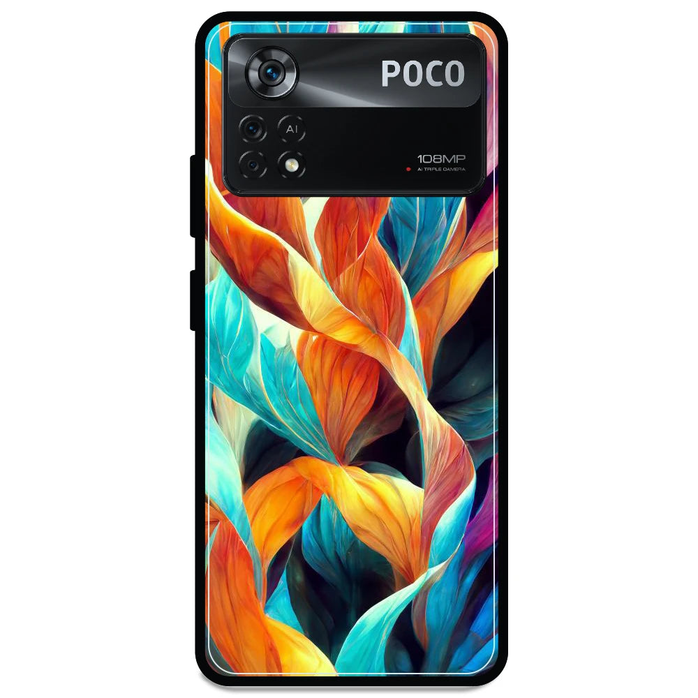Leaves Abstract Art - Armor Case For Poco Models Poco X4 Pro 5G