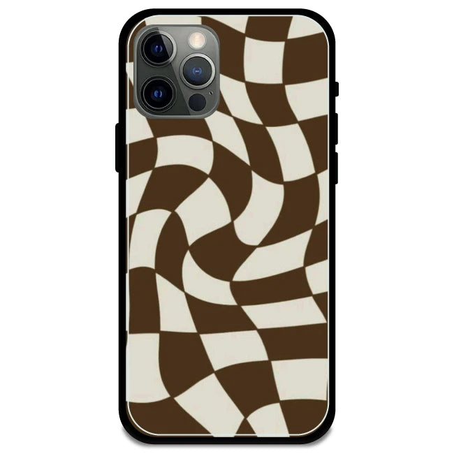 Brown Checks - Armor Case For Apple iPhone Models Iphone 12 Pro