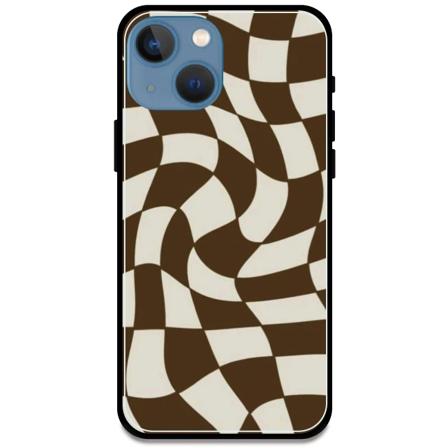 Brown Checks - Armor Case For Apple iPhone Models Iphone 13 Mini