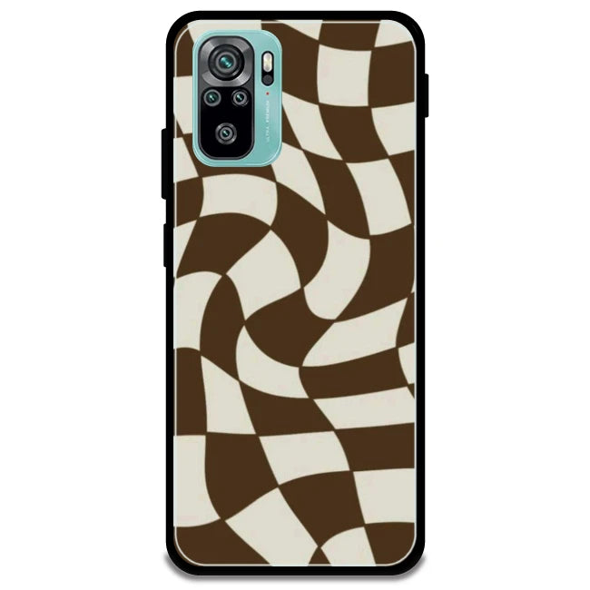 Brown Checks - Armor Case For Redmi Models 10s