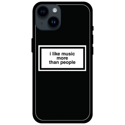 'I Like Music More Than People' - Armor Case For Apple iPhone Models Iphone 14