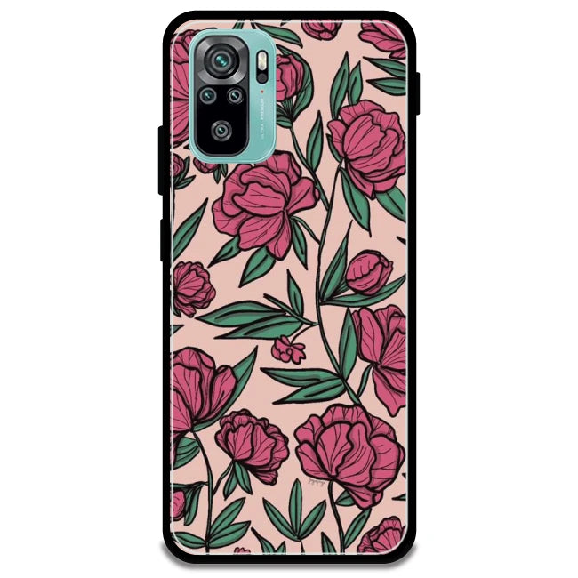 Pink Roses - Armor Case For Redmi Models 10 
