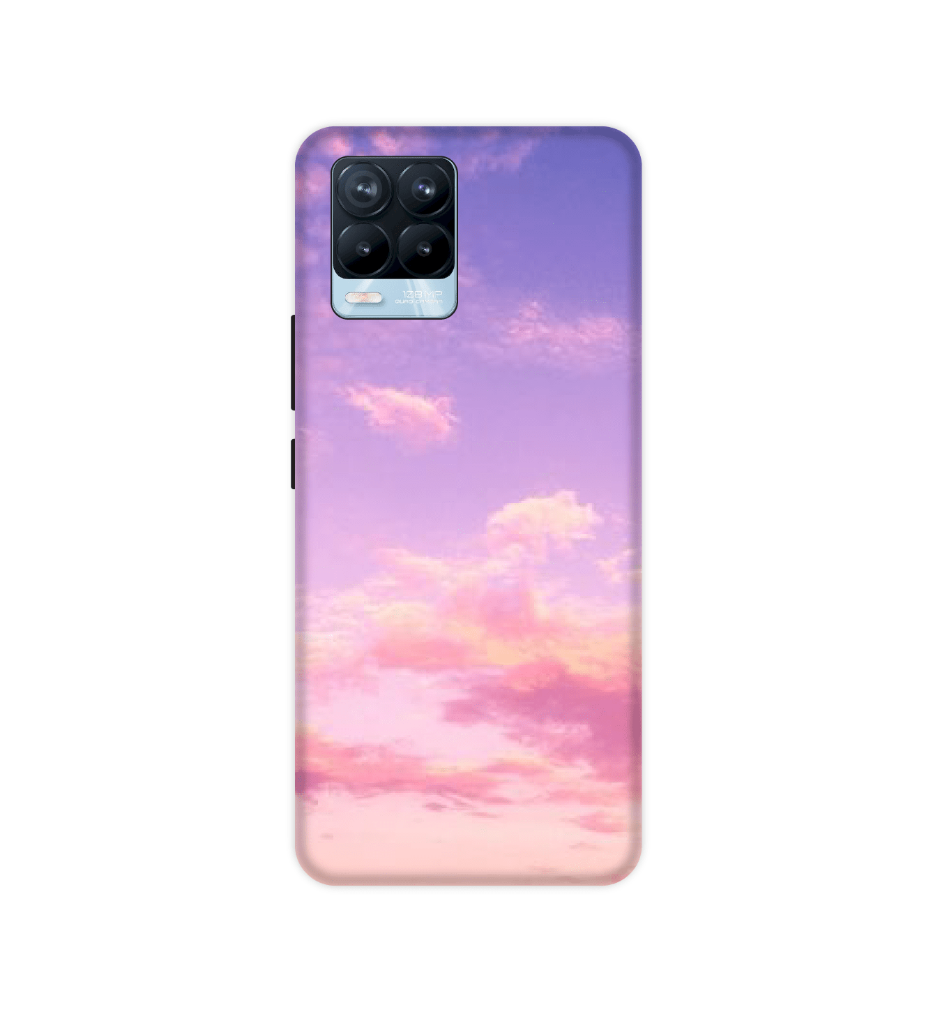 Pink Clouds With Sparkles - Hard Cases For Realme Models