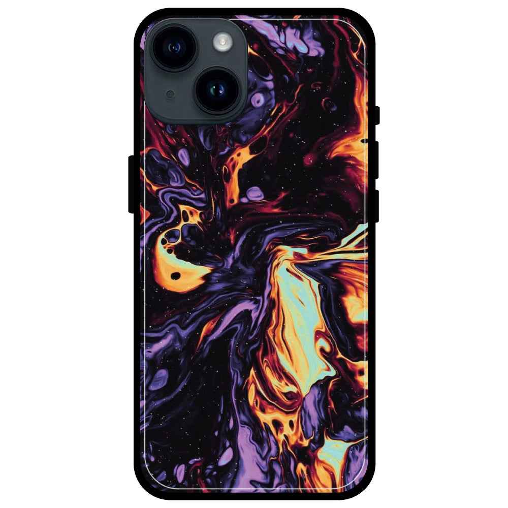 Purple & Orange Swirl - Armor Case For Apple iPhone Models 14