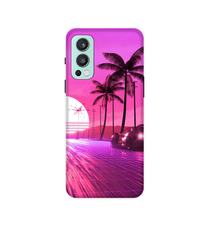 Retro Beach Synthwave - Hard Cases For OnePlus Models