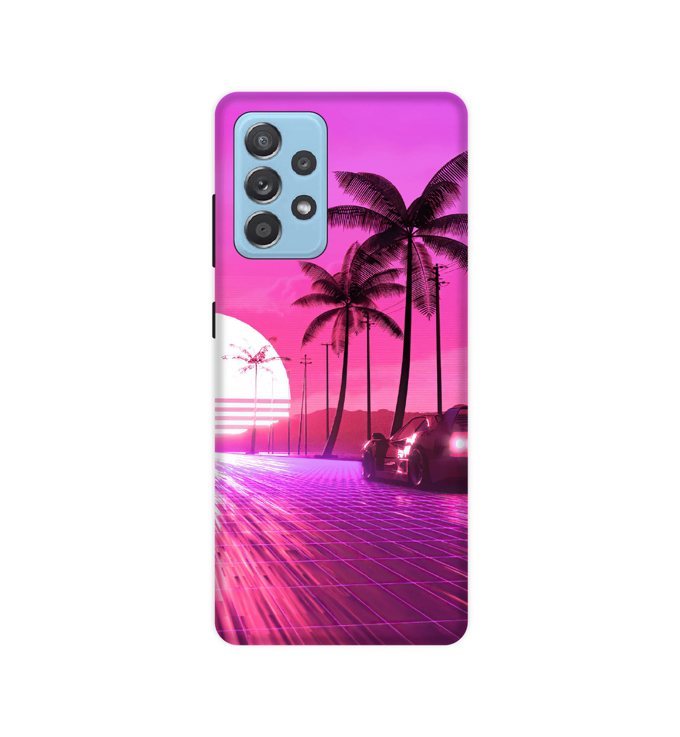 Retro Beach Synthwave - Hard Case For Samsung Models