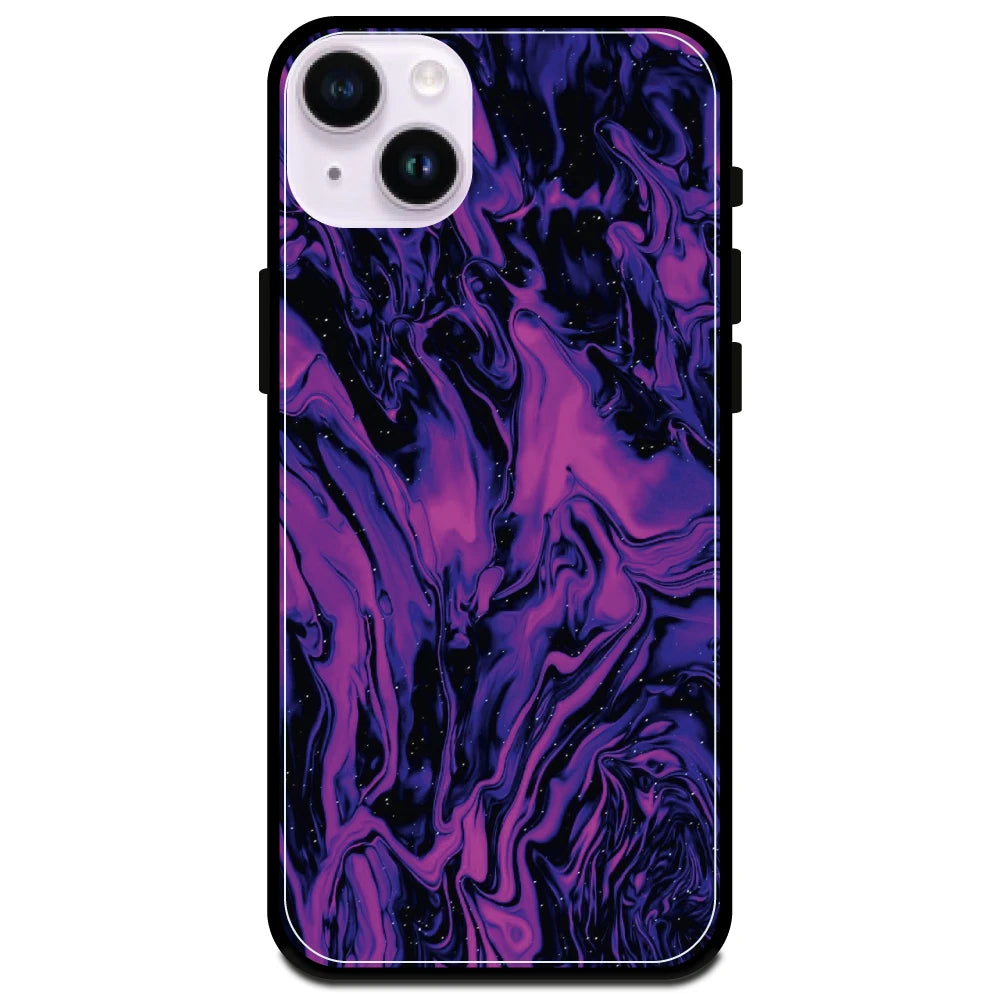 Purple Swirl - Armor Case For Apple iPhone Models 14 Plus