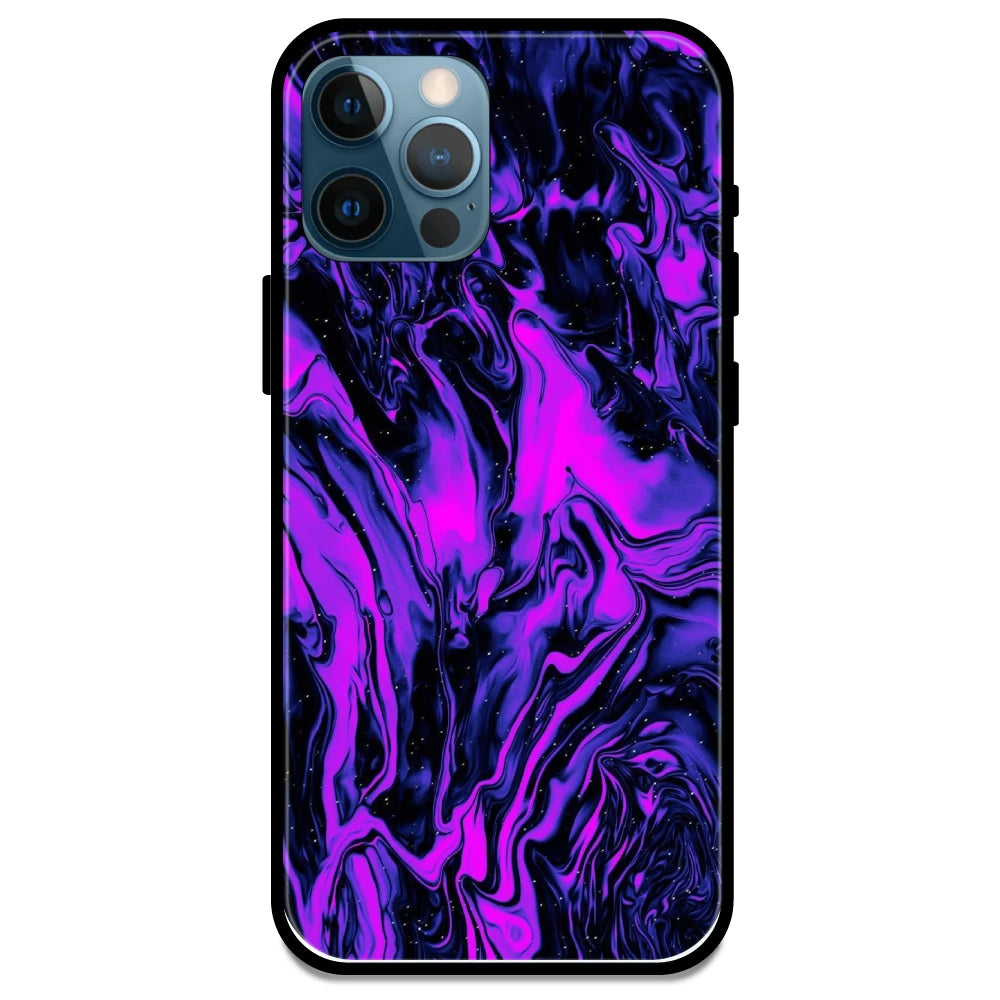 Purple Swirl - Armor Case For Apple iPhone Models 14 Pro