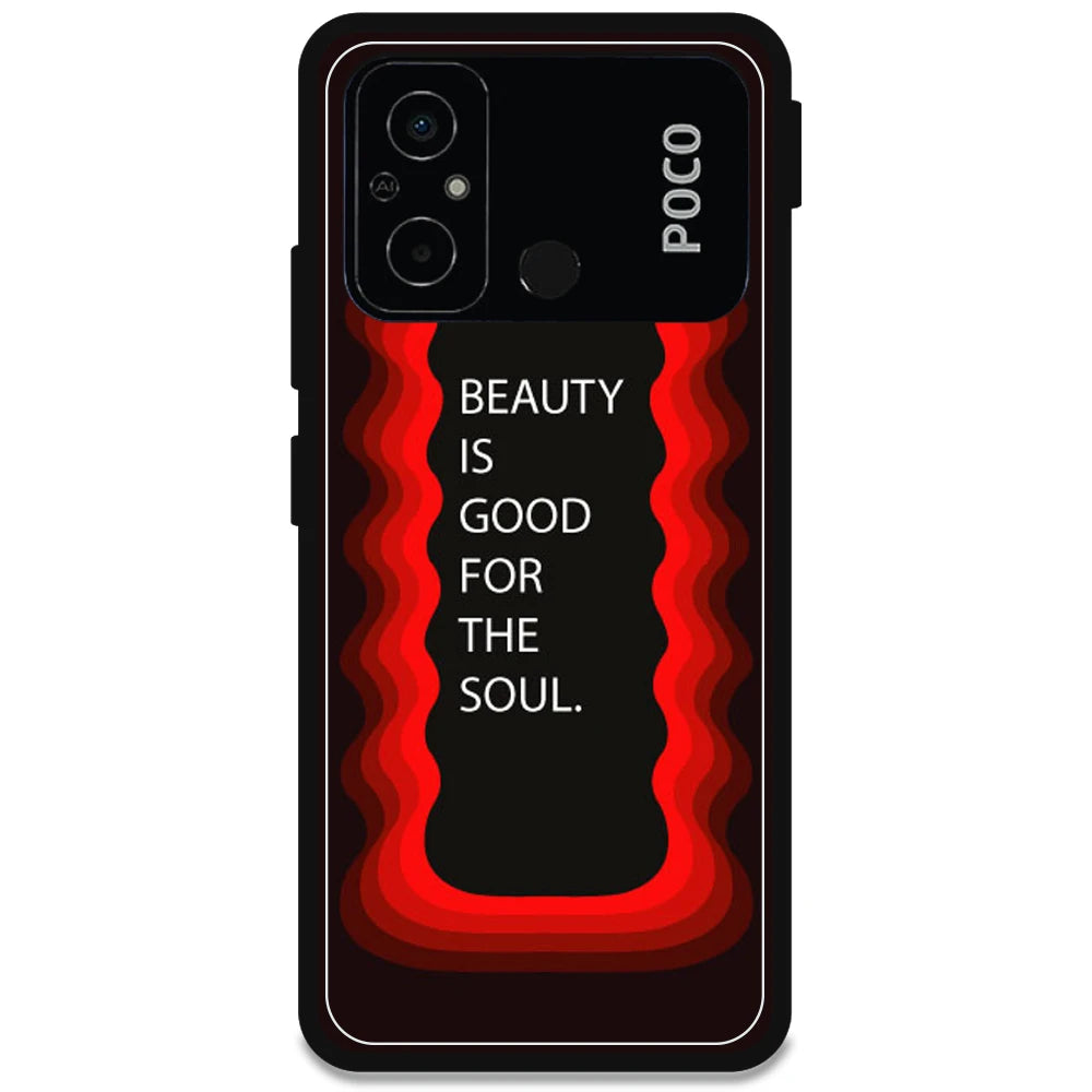 'Beauty Is Good For The Soul' - Armor Case For Poco Models Poco C55