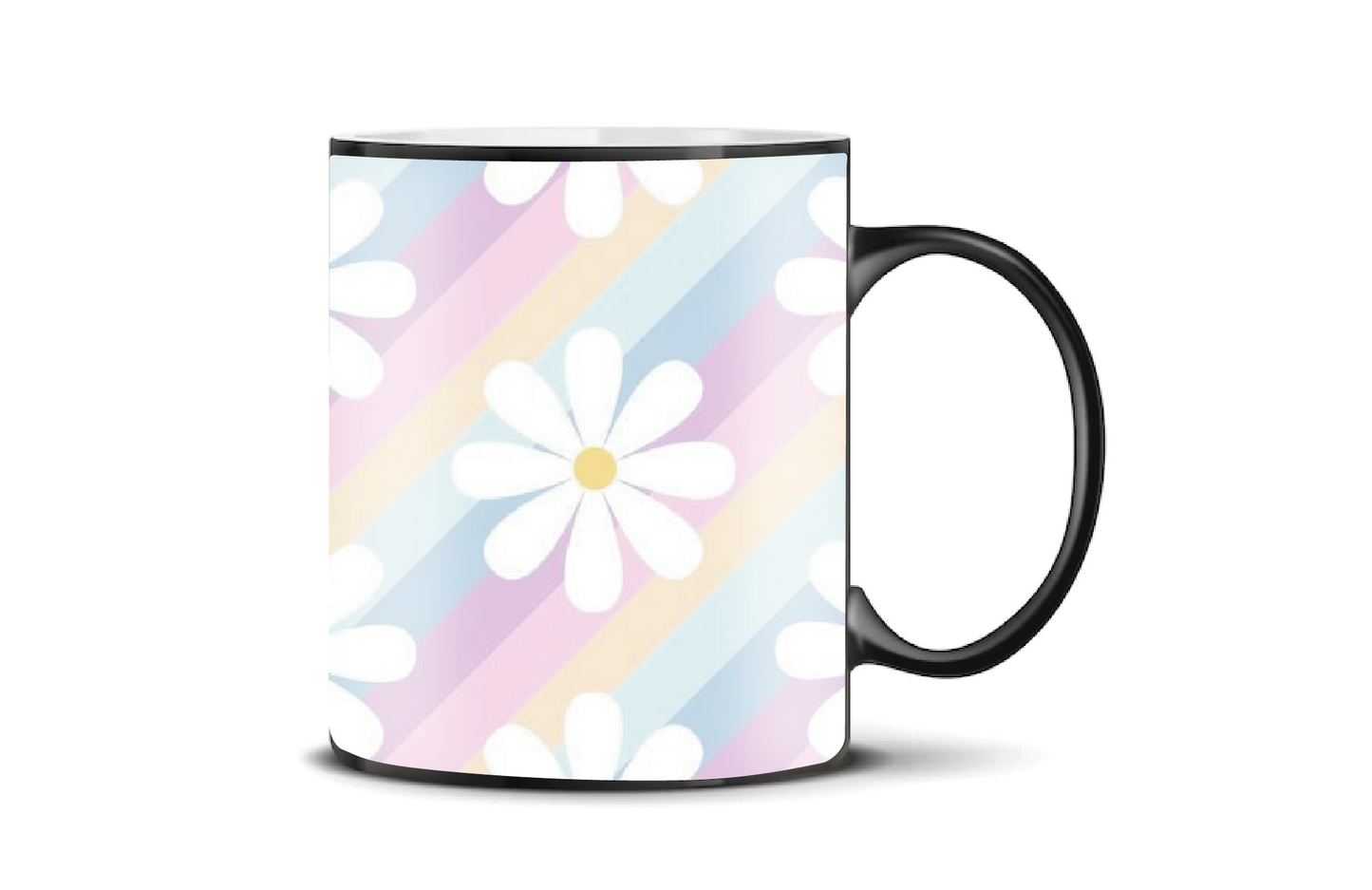 Rainbow Flowers - Mug black