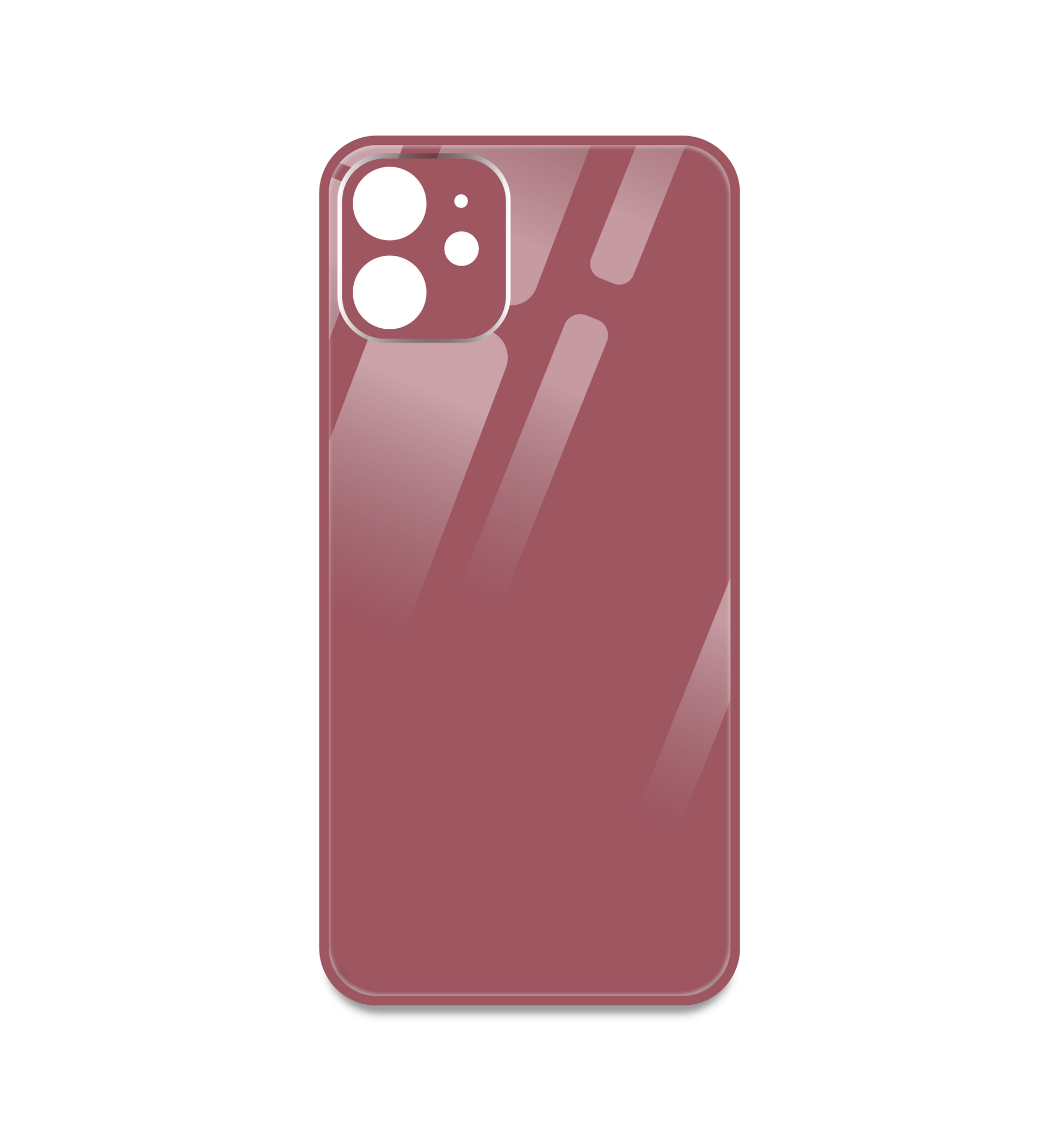 Red - Glass Silicone Case For Apple iPhone Models