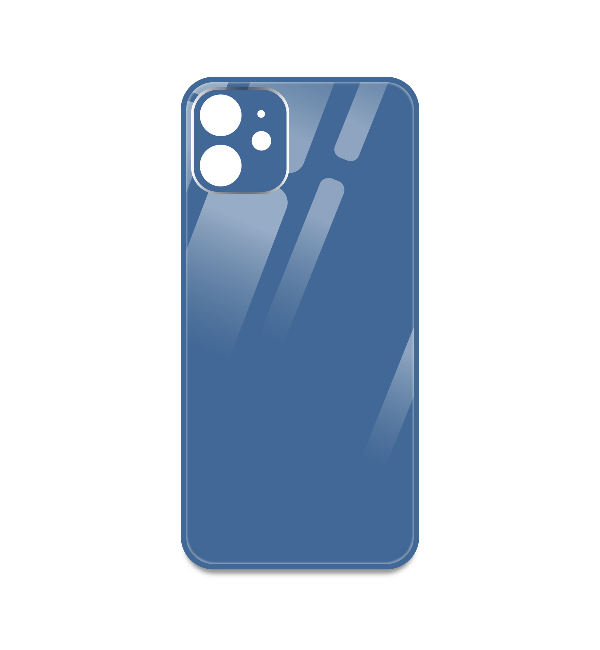 Royal Blue - Glass Silicone Case For Apple iPhone Models