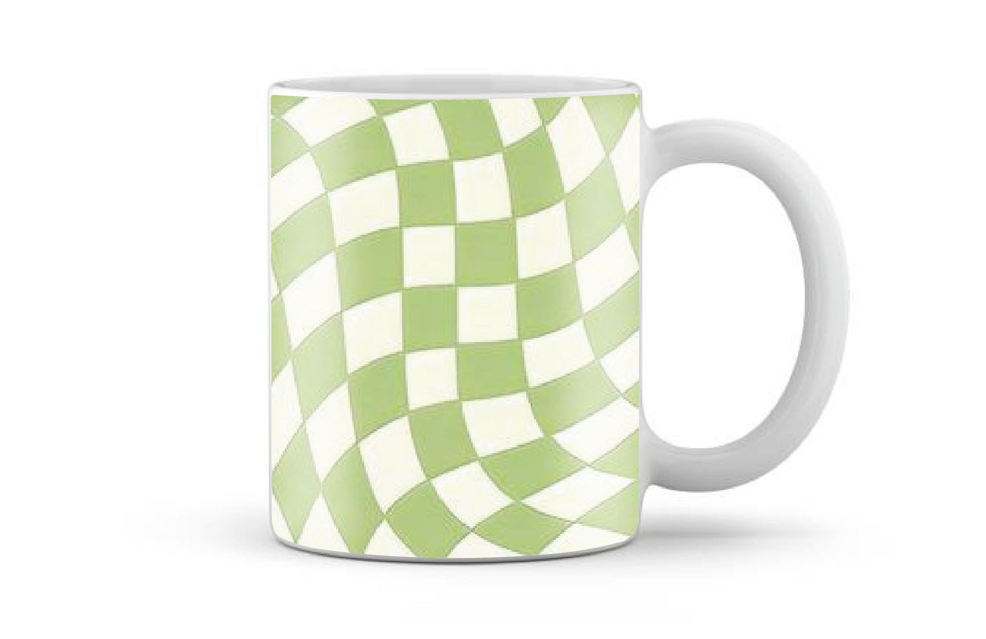 Green Checks - Mug white