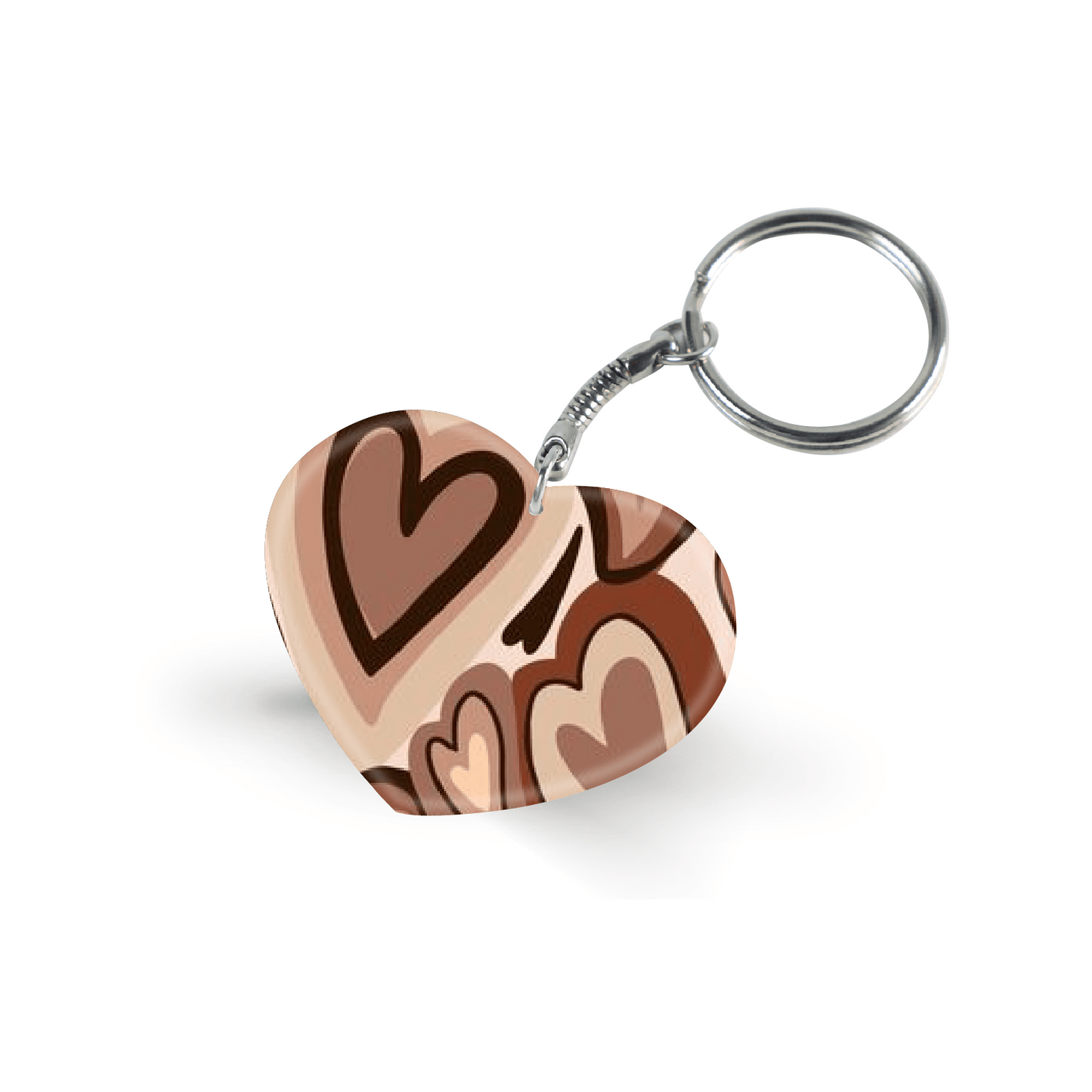 Brown Hearts-Keychain